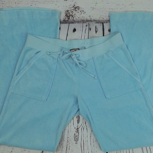 Juicy Couture Velour Pants Light Blue 